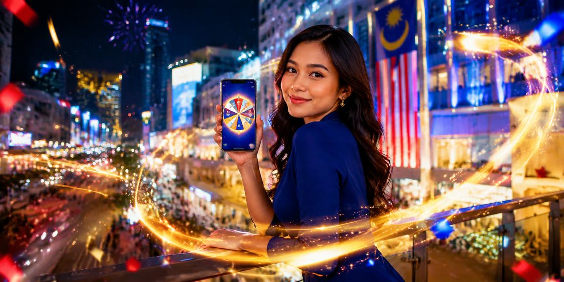 Pengguna Malaysia di Kuala Lumpur menyertai cabutan bertuah dan mendapat bonus p0443
